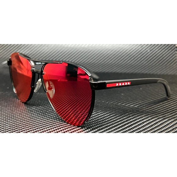 Prada Black Matte Men's Mirror Sunglasses - Picture 1 of 4